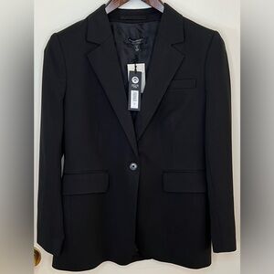 Banana Republic Black Siena Italian Wool Blazer, Sz 4 Petite, NWTs